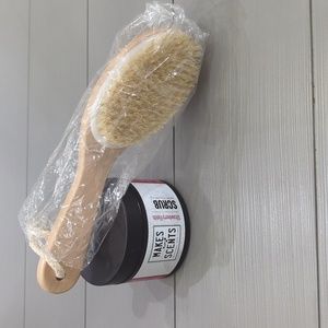 Makes Scents Natural Organic Vegan Strawberry Fields Sugar Body Scrub & Brush